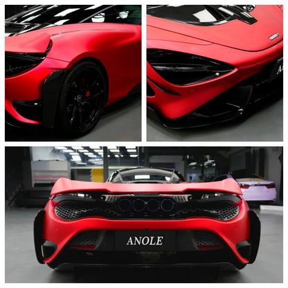 Anole Satin Chrome Prismatic Red Satin Ceramics Red Vinyl Car Wrap