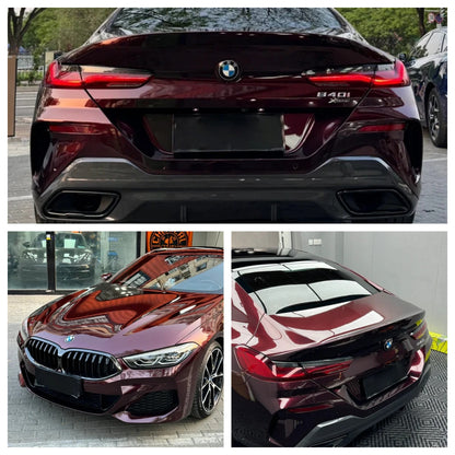 Anole Glossy PET Metallic Dark Red Car Vinyl Wrap