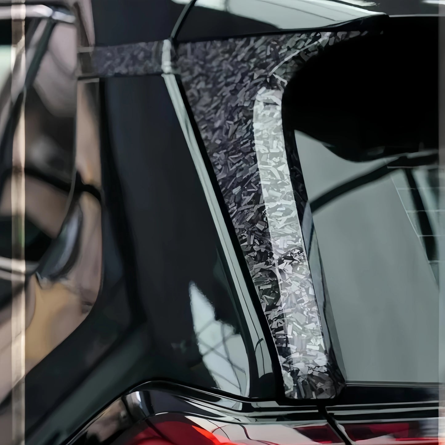 Anole High Glossy Carbon Fiber Forging Black Vinyl Wrap