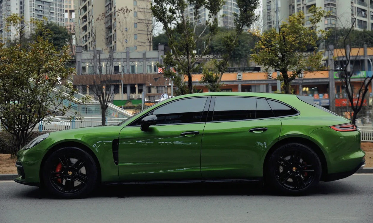 Anole Glossy Metallic Mamba Green Vinyl Car Wrap
