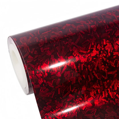 Anole Glossy Red Forged PET Carbon Fiber Vinyl Wrap
