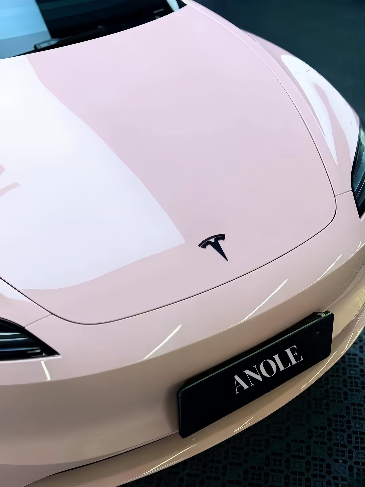 Anole Super Glossy Pale Pink Vinyl Car Wrap