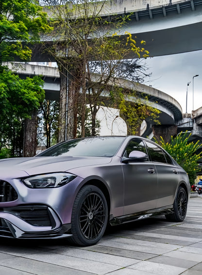 Anole Matte Gunmetal Silver Purple Vinyl Car Wrap