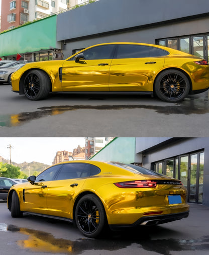 Anole Mirror Chrome Stretching Gold Vinyl Car Wrap