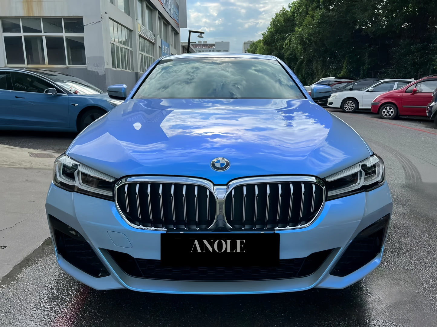 Anole Candy Metallic Dark Gray Blue Car Vinyl Wrap
