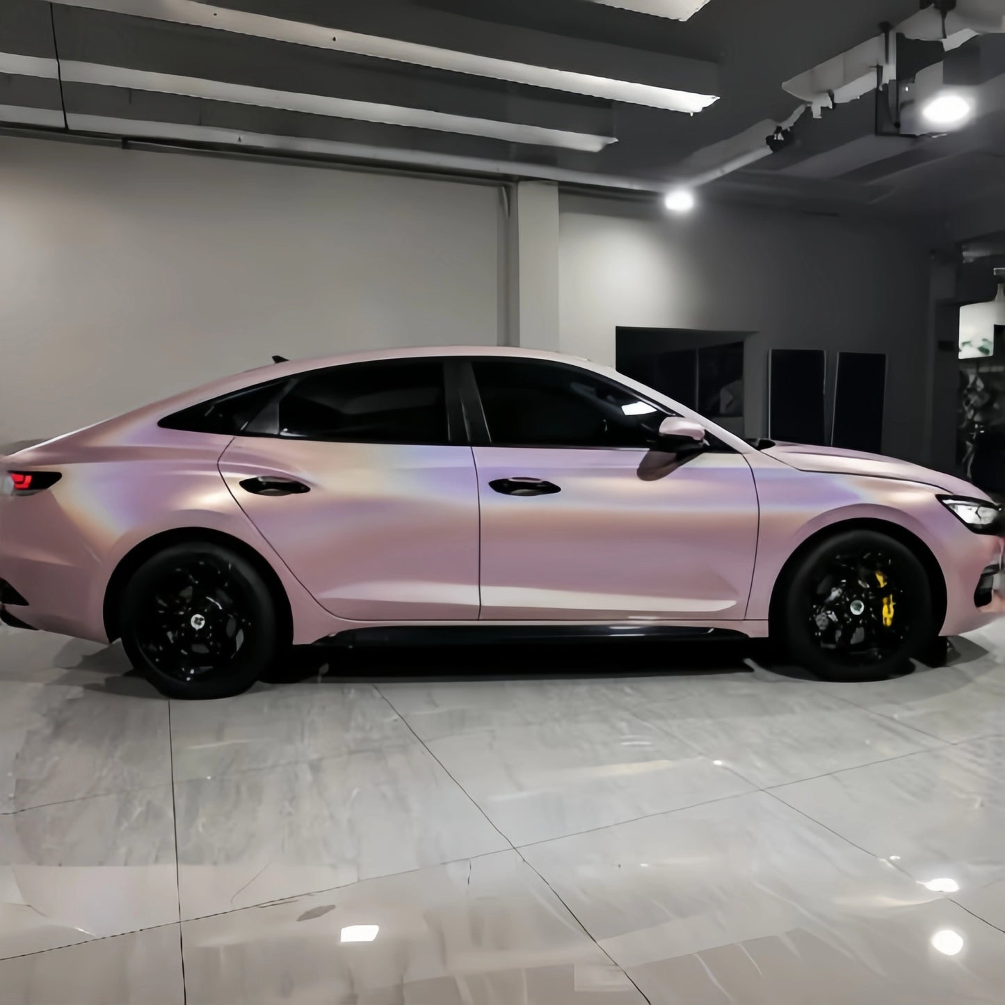 Anole Glossy Iridescent Rouge Pink Laser Car Vinyl Wrap