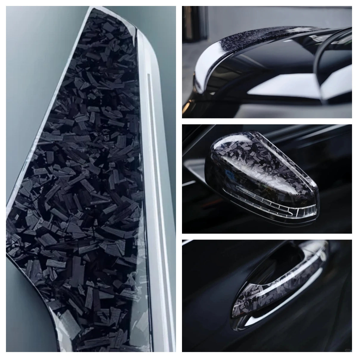 Anole High Glossy Carbon Fiber Forging Black Vinyl Wrap