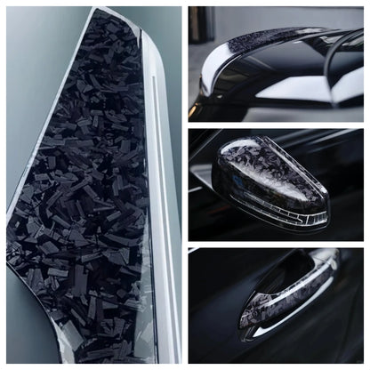Anole High Glossy Carbon Fiber Forging Black Vinyl Wrap