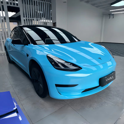 Anole High Clossy Crystal Light Blue Car Wrap Vinyl