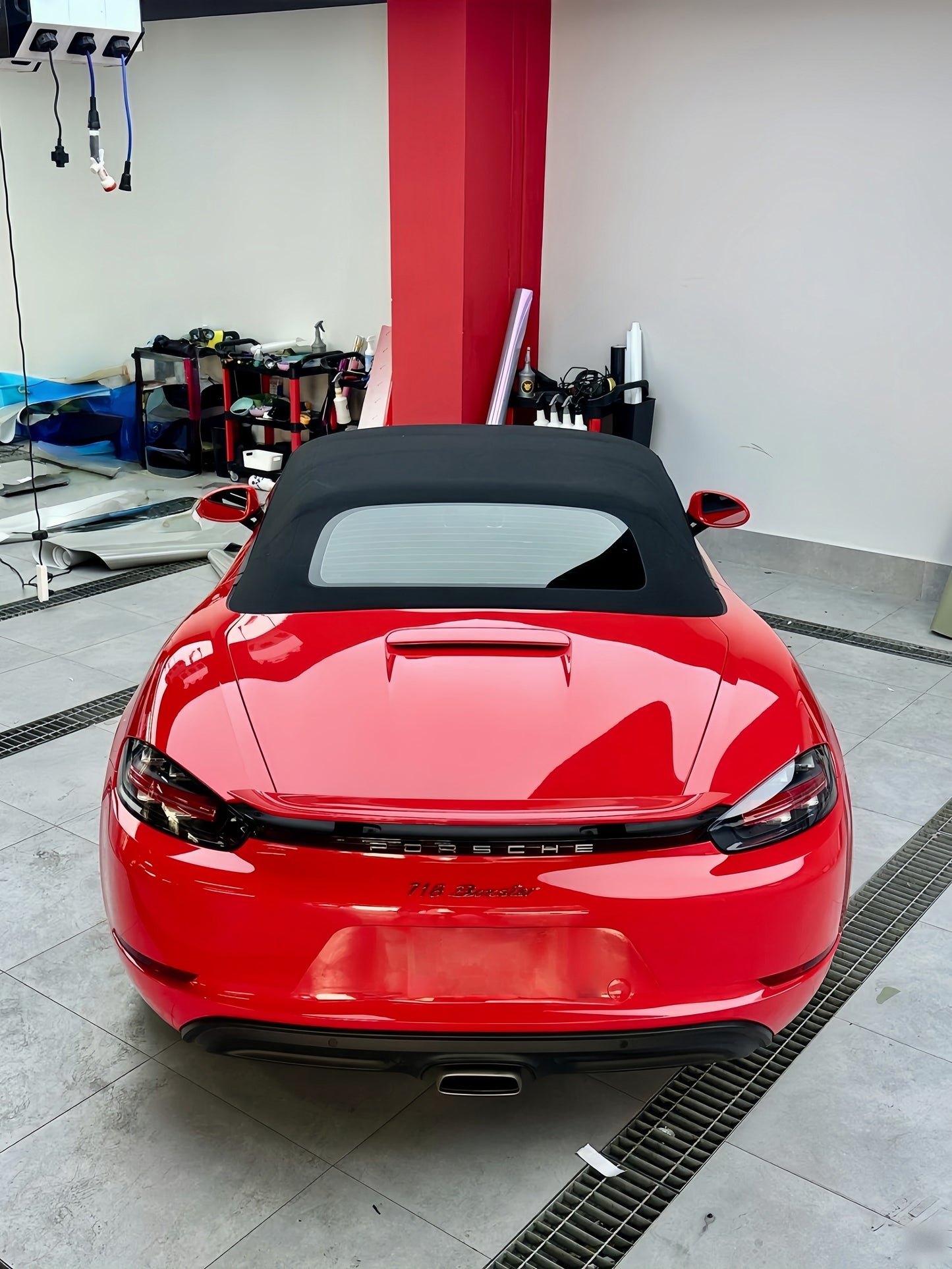 Anole High Glossy Ferrari Red Vinyl Car Wrap