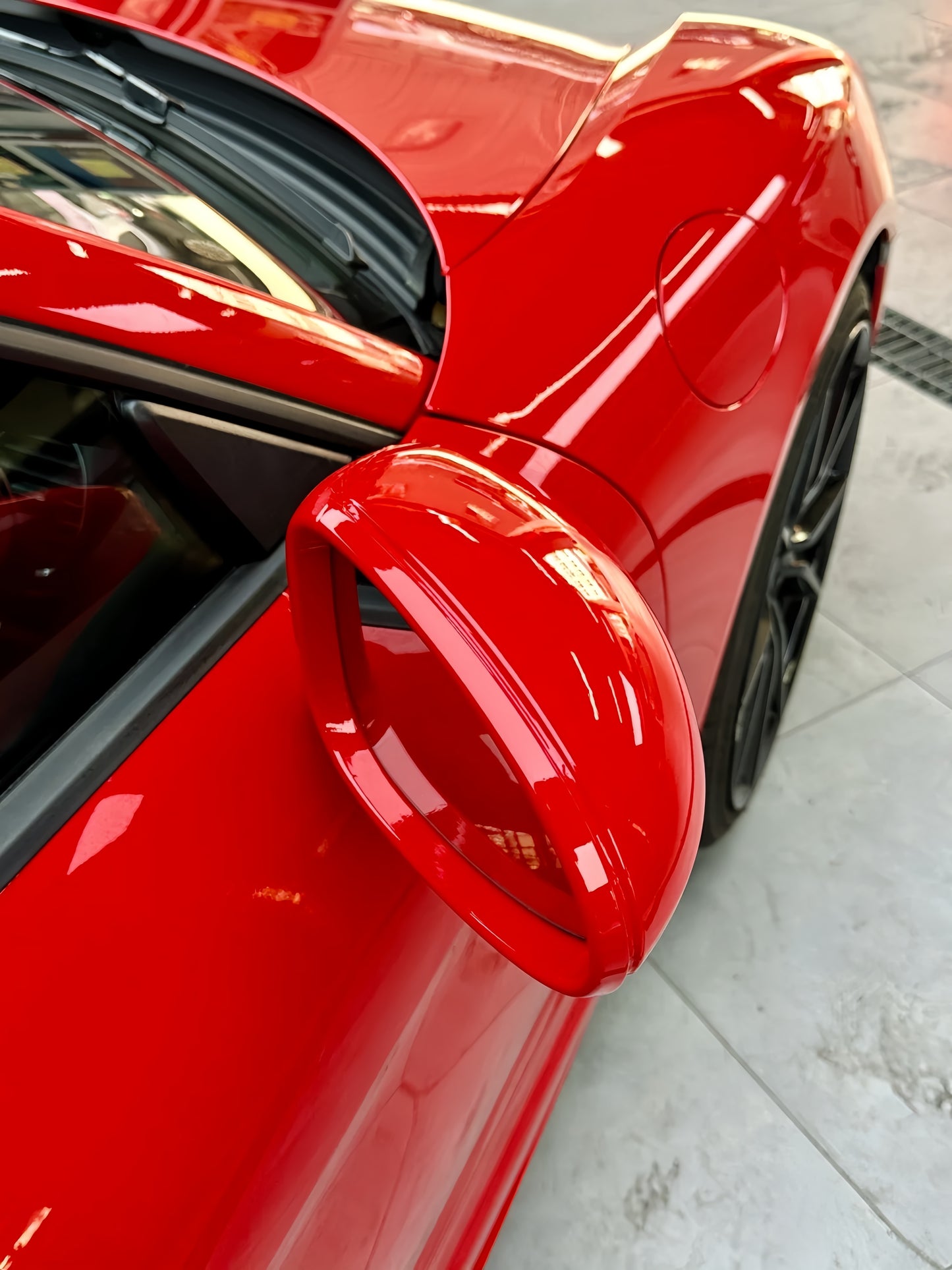 Anole High Glossy Ferrari Red Vinyl Car Wrap