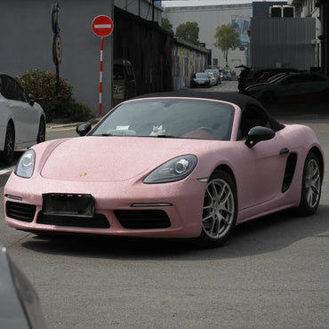 Anole Matte Diamond Super Glitter Pink Car Vinyl Wrap Matte Pink Vinyl for Cars&Trucks