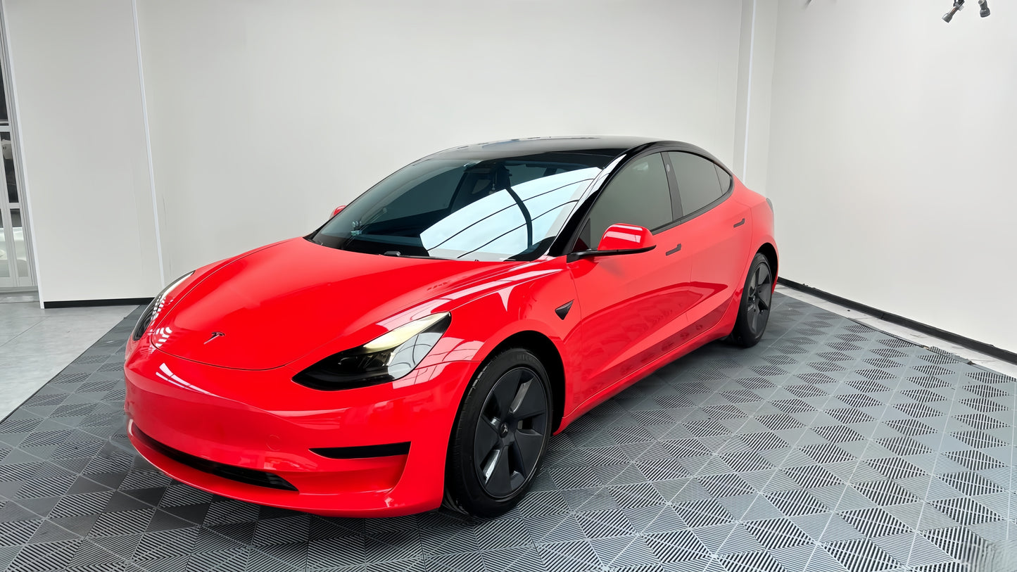 Anole High Glossy Ferrari Red Vinyl Car Wrap