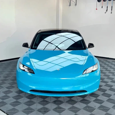 Anole High Glossy Miami Blue Car Vinyl Wrap