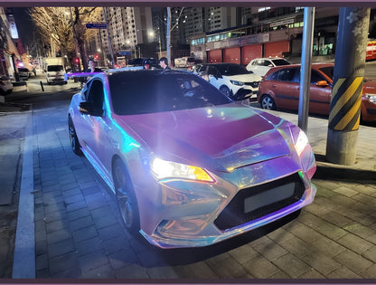 Anole Glossy Iridescent Opal Chrome White  Laser Car Vinyl Wrap