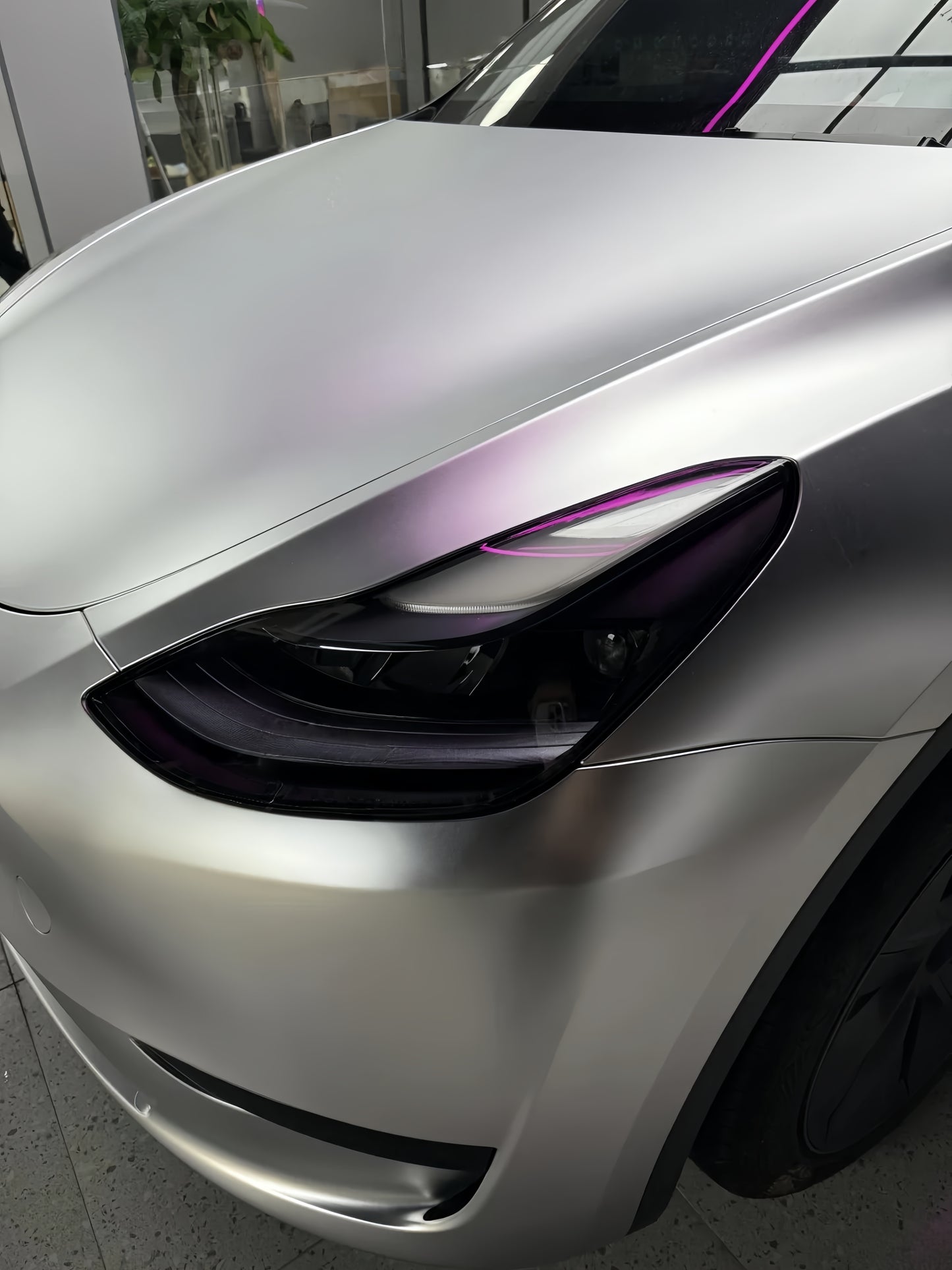 Anole Matte Chrome Silver Stain Ceramics Silver Vinyl Car Wrap