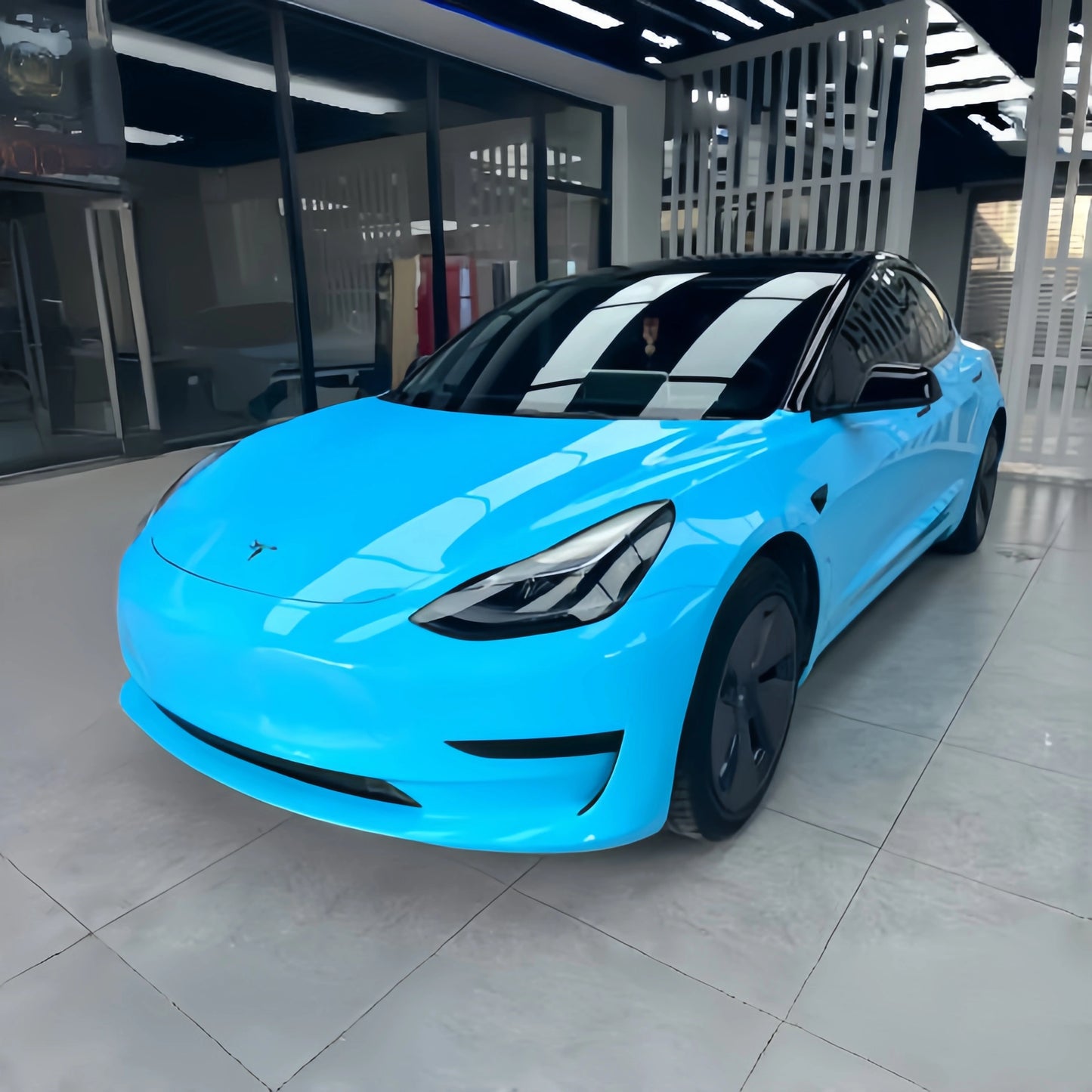 Anole High Clossy Crystal Light Blue Car Wrap Vinyl