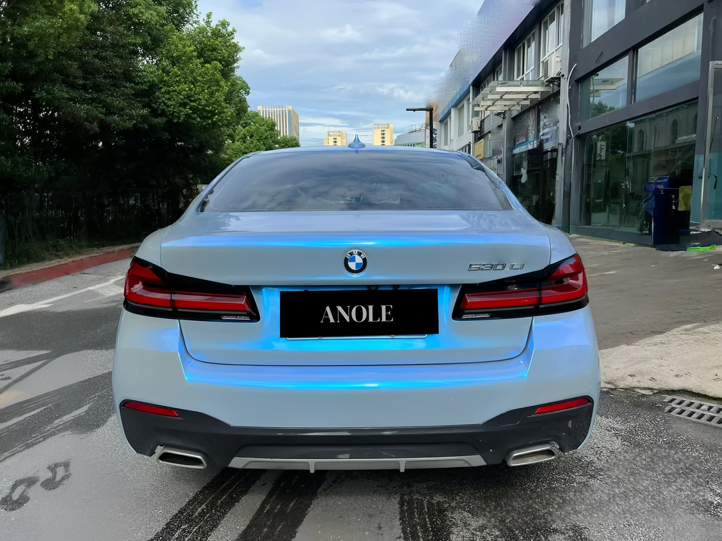 Anole Candy Metallic Dark Gray Blue Car Vinyl Wrap