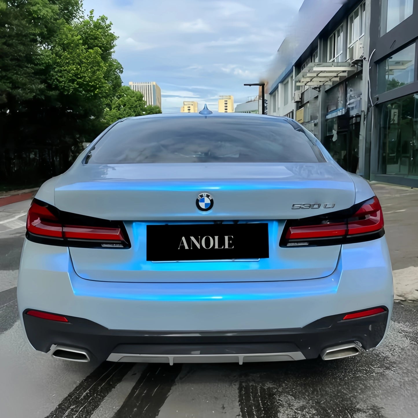 Anole Candy Metallic Dark Gray Blue Car Vinyl Wrap