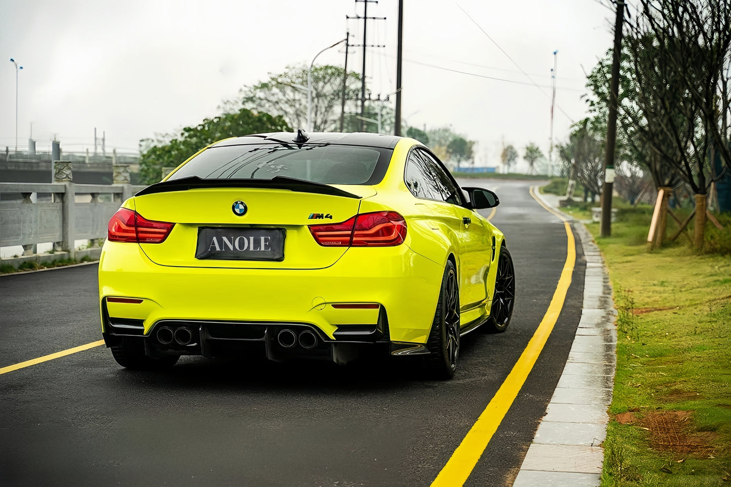 Anole High Glossy Lemon Yellow Vinyl Car Wrap