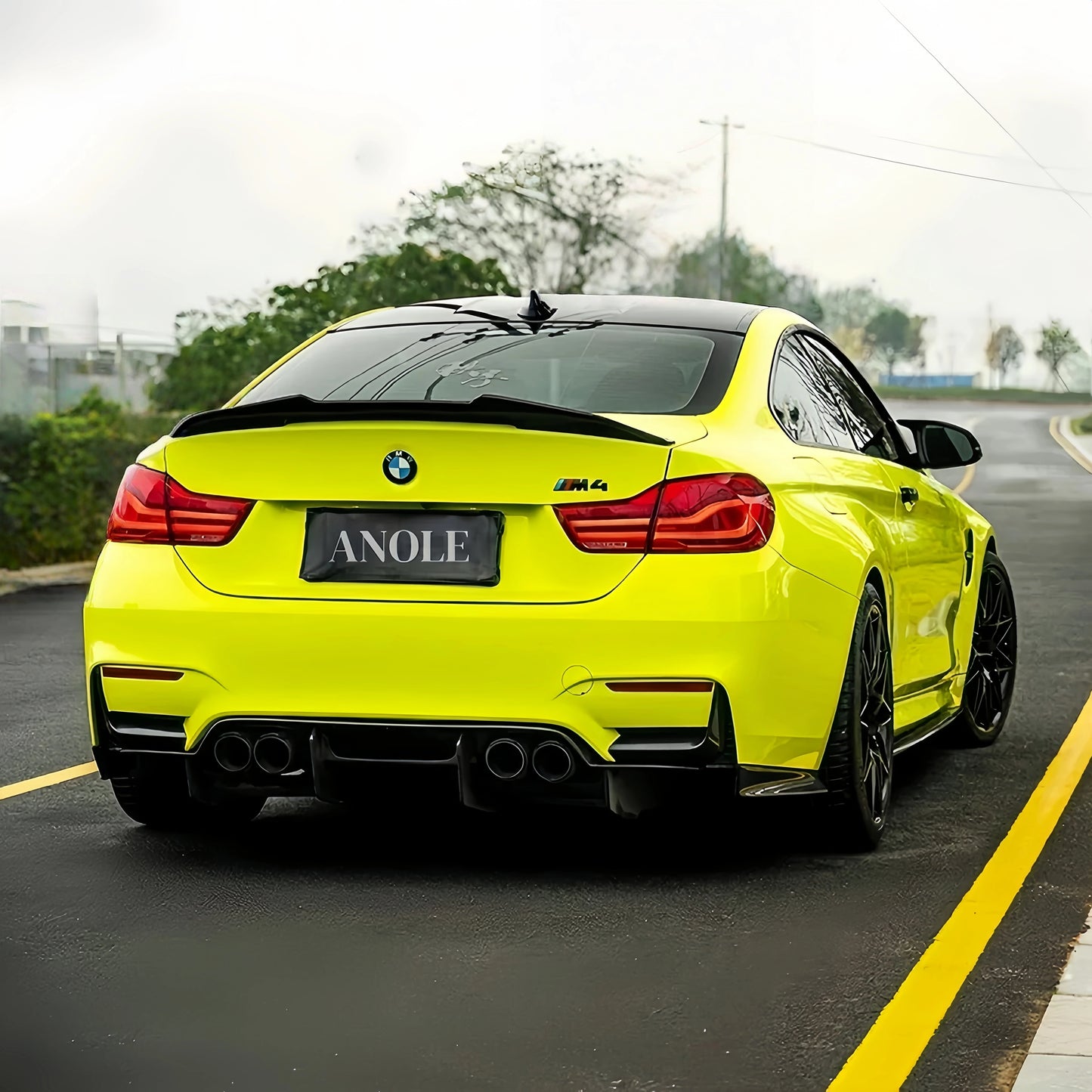 Anole High Glossy Lemon Yellow Vinyl Car Wrap