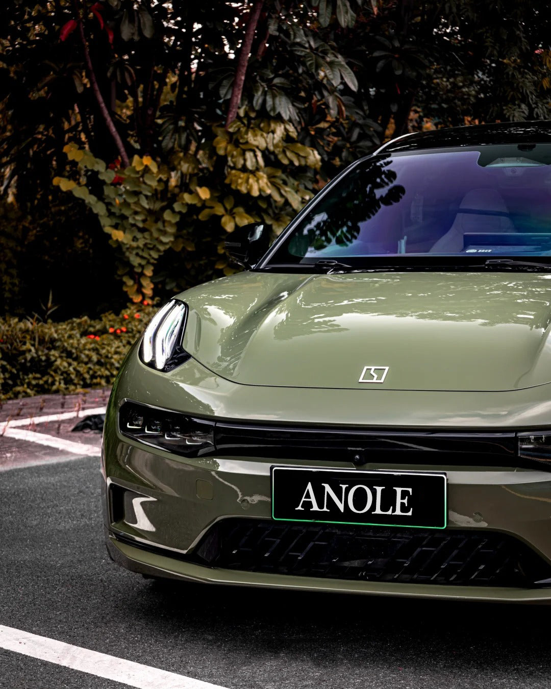 Anole Super Glossy Reseda Battle Green Vinyl Car Wrap
