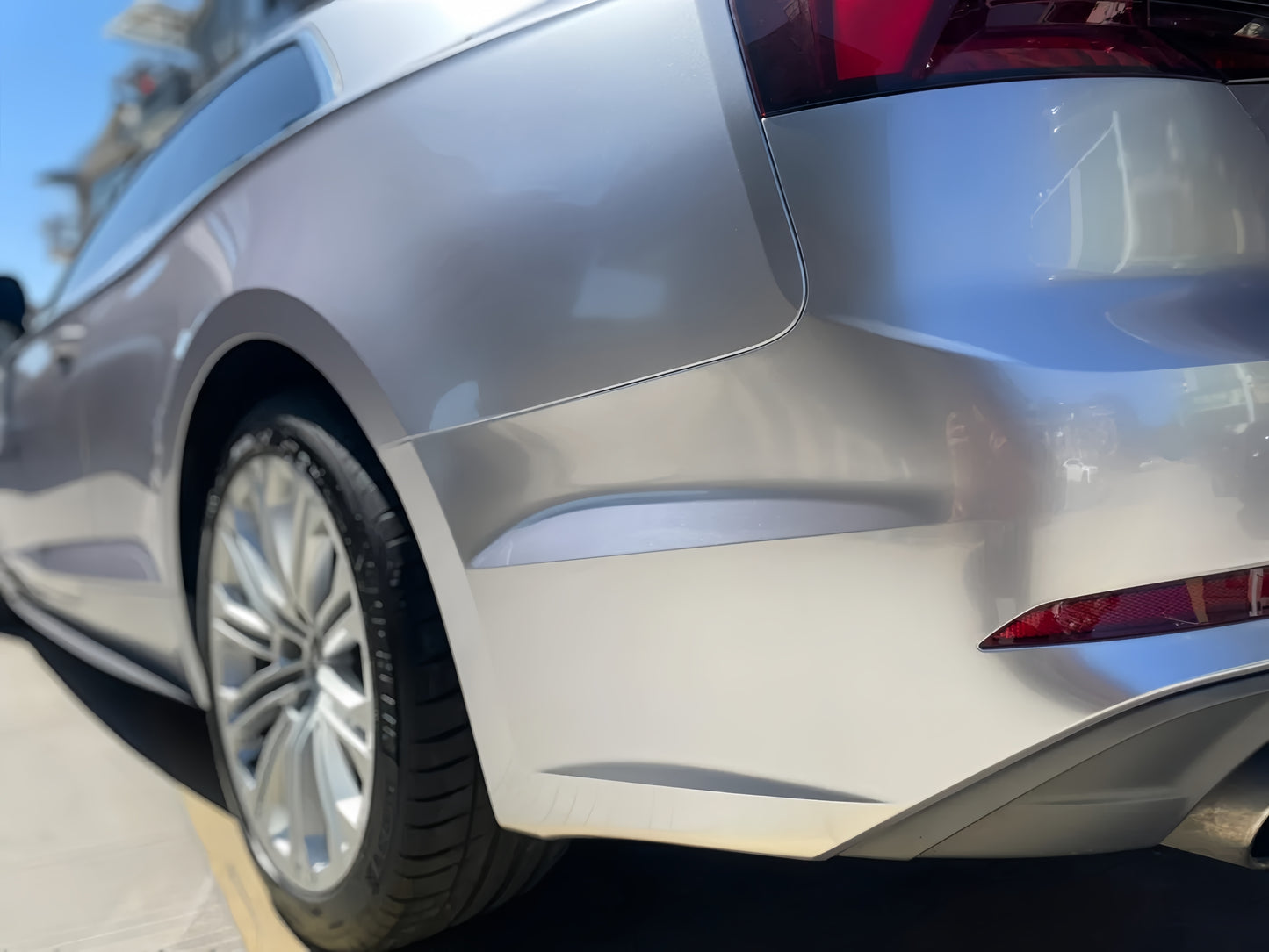 Anole Glossy Metallic Florett Silver Car Vinyl Wrap