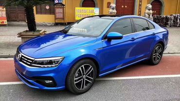 Anole Glossy Metallic Bright Blue Azure Blue Car Vinyl Wrap