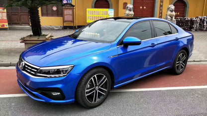 Anole Glossy Metallic Bright Blue Azure Blue Car Vinyl Wrap