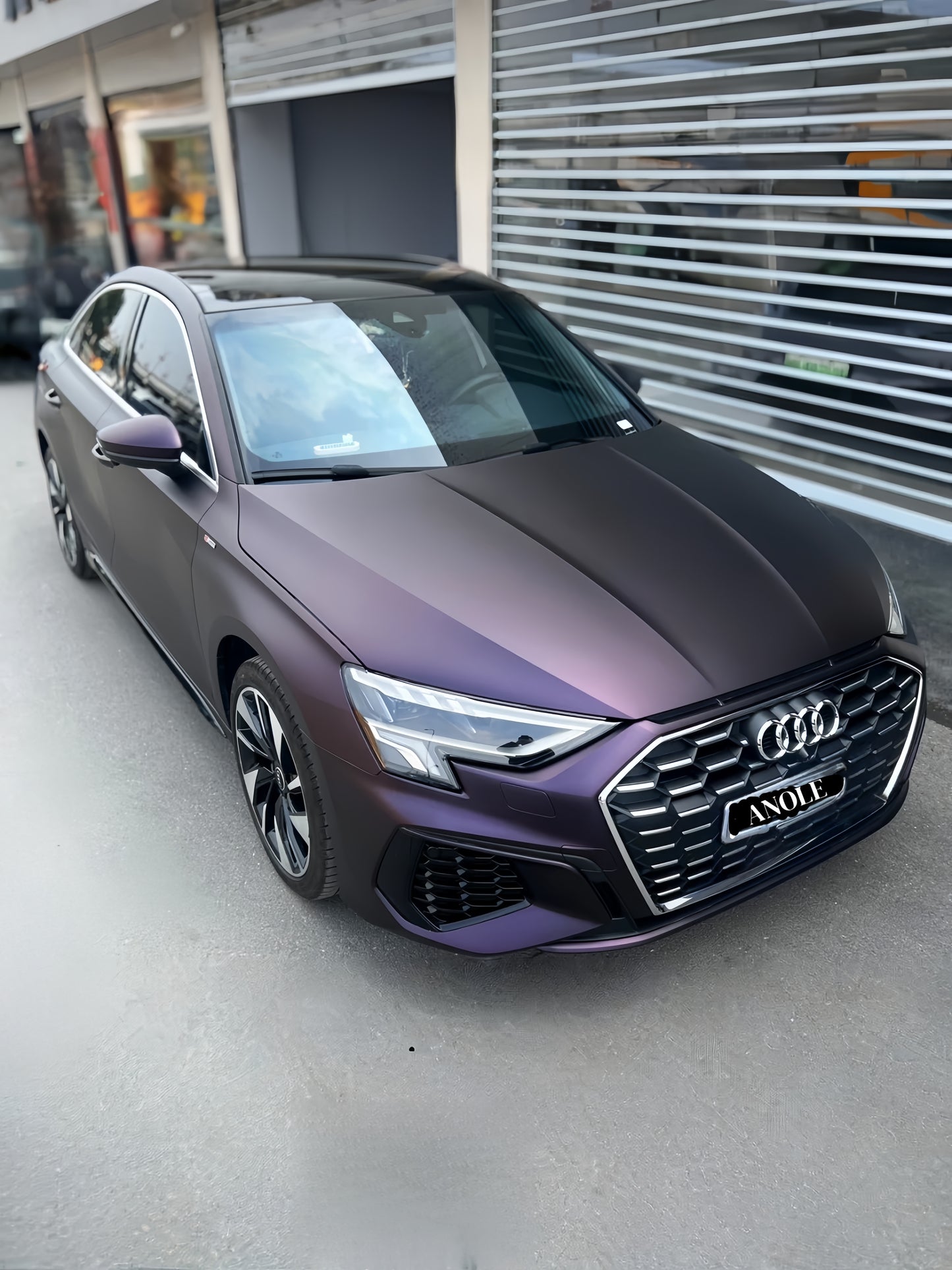 Anole Matte Dark Purple Vinyl Wrap Car