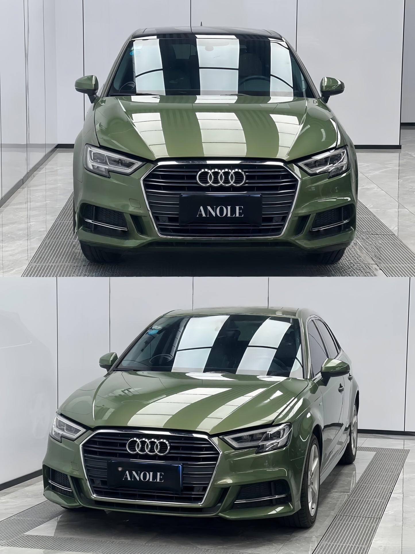 Anole Glossy Metallic District Green Car Vinyl Wrap