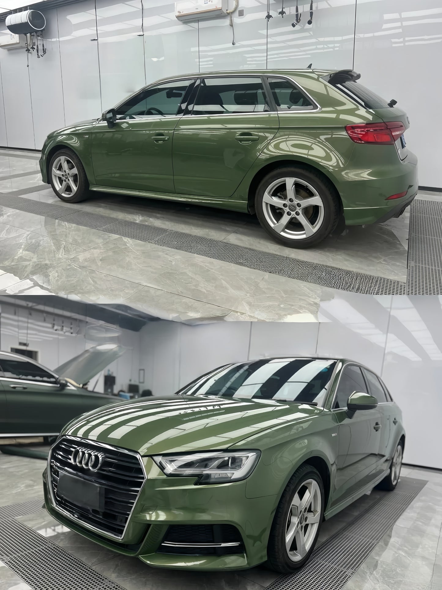 Anole Glossy Metallic District Green Car Vinyl Wrap