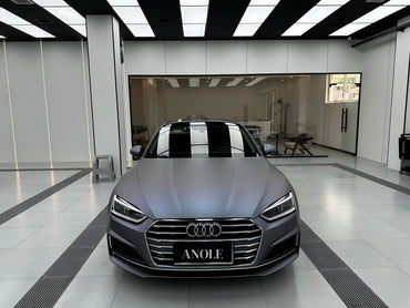 Anole Matte Gunmetal Silver Purple Vinyl Car Wrap
