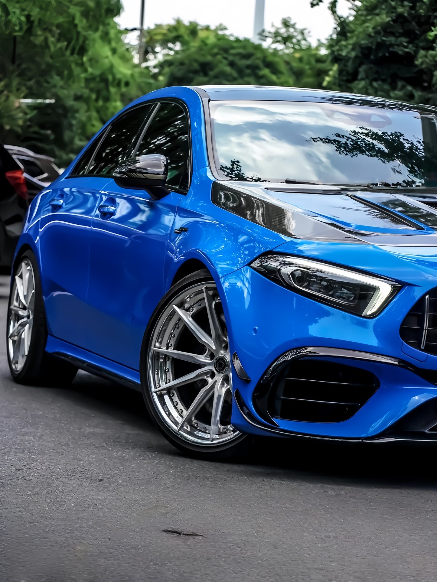 Anole High Gloss Piano Shark Blue Vinyl Car Wrap