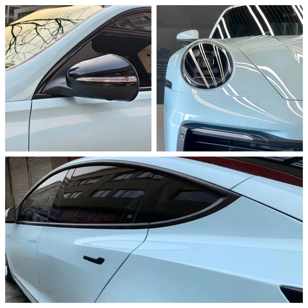 Anole High Glossy Glacier Blue Vinyl Wrap Car