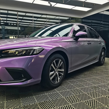 Anole Candy Metallic Gray Purple Car Vinyl Wrap 17