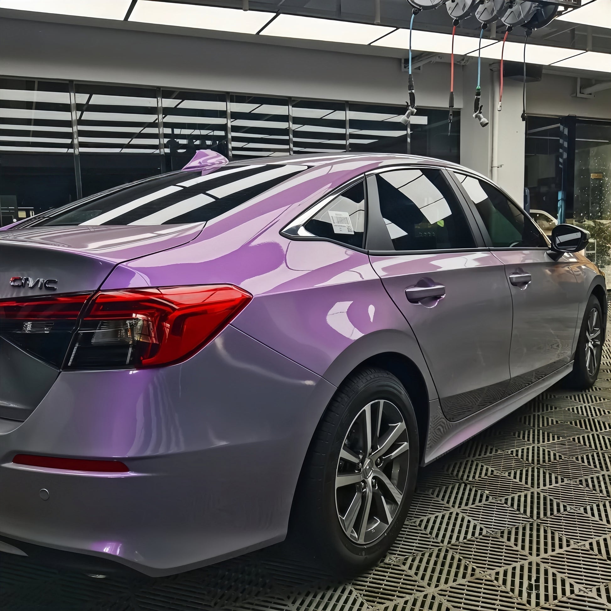 Anole Candy Metallic Gray Purple Car Vinyl Wrap 19