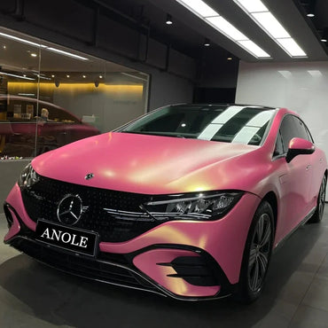 Anole Glitter Metallic Diamond Gold Pink Car Vinyl Wrap