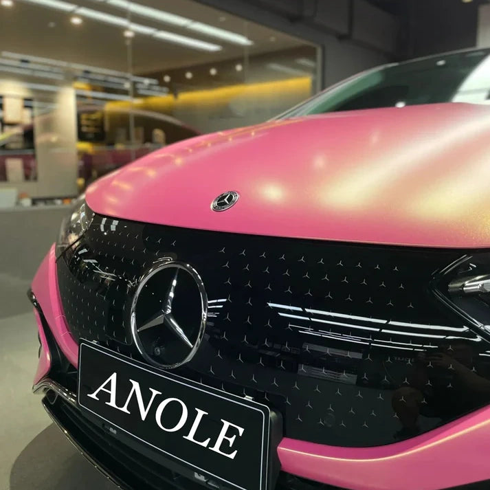 Anole Glitter Metallic Diamond Gold Pink Car Vinyl Wrap