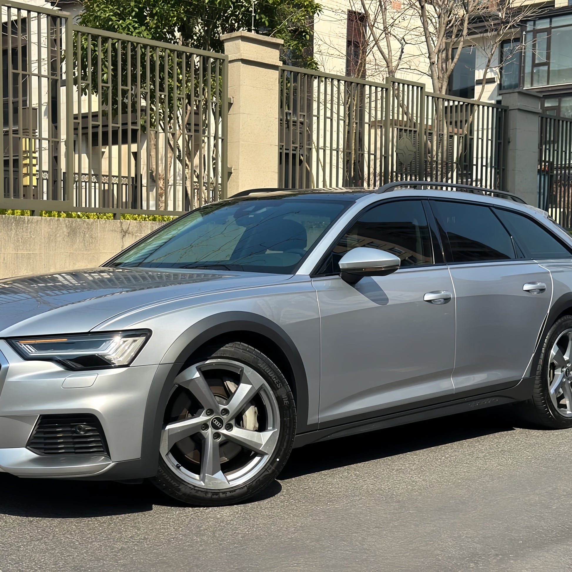 Anole Glossy Metallic Florett Silver Car Vinyl Wrap 28