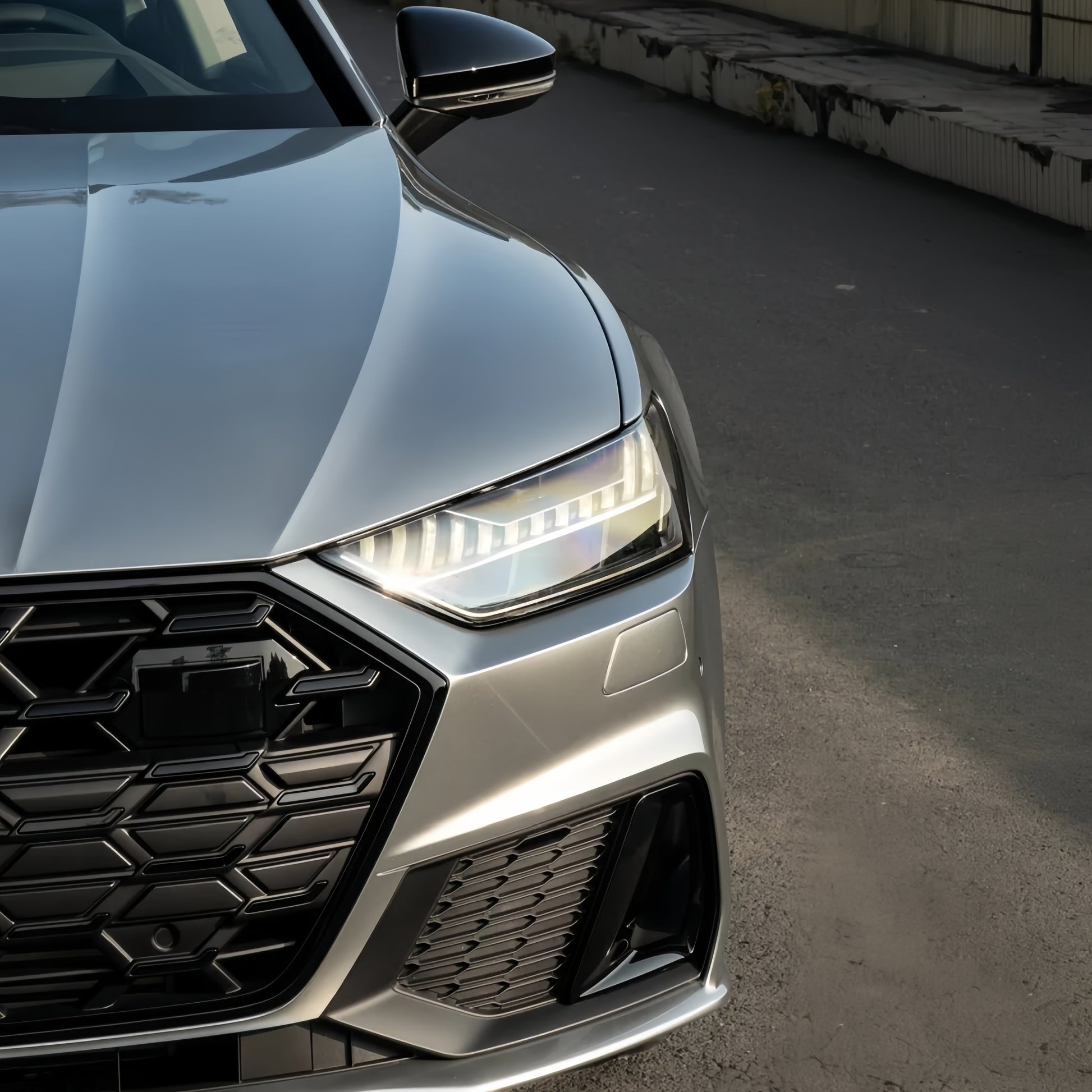 Anole Glossy Metallic Florett Silver Car Vinyl Wrap 14
