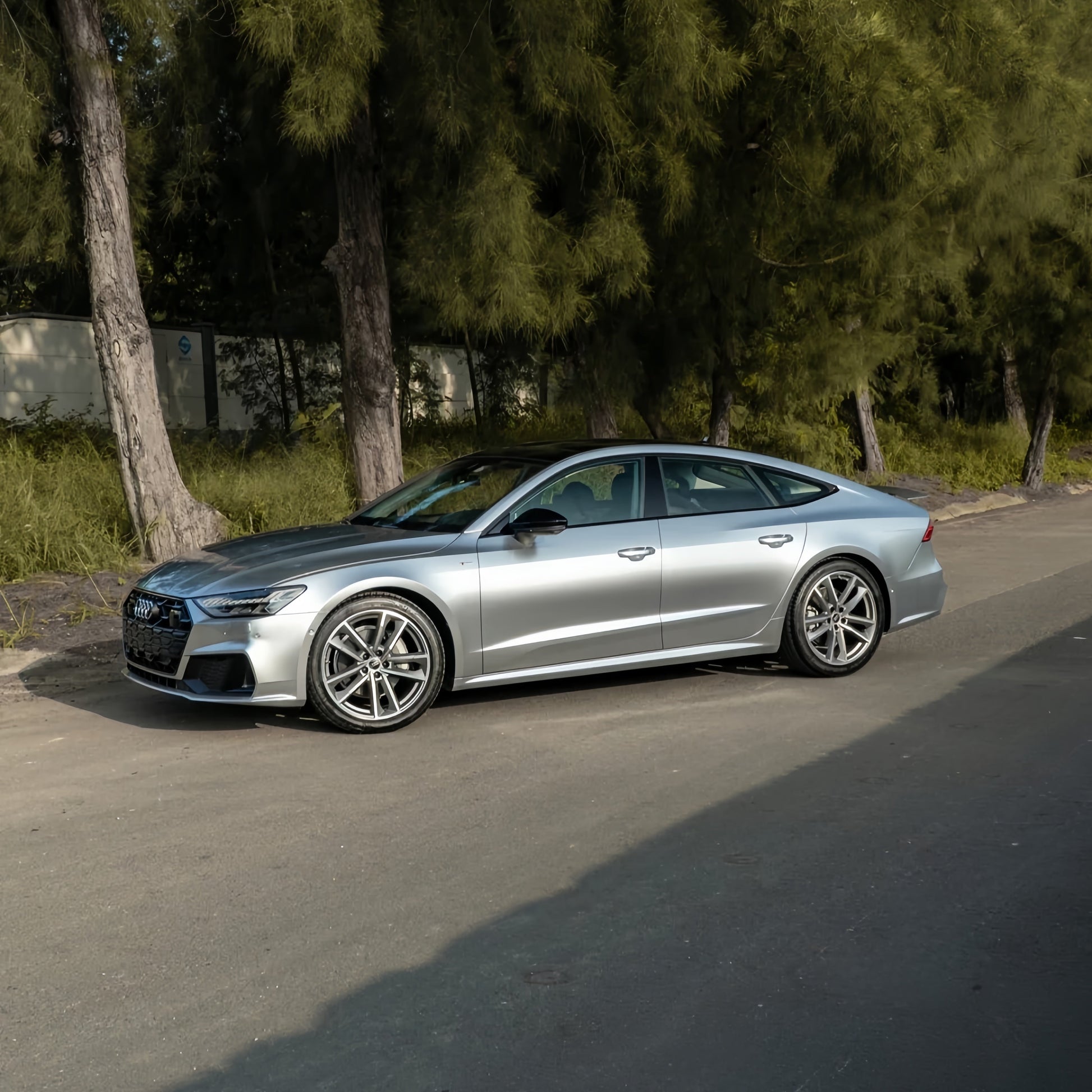 Anole Glossy Metallic Florett Silver Car Vinyl Wrap 19