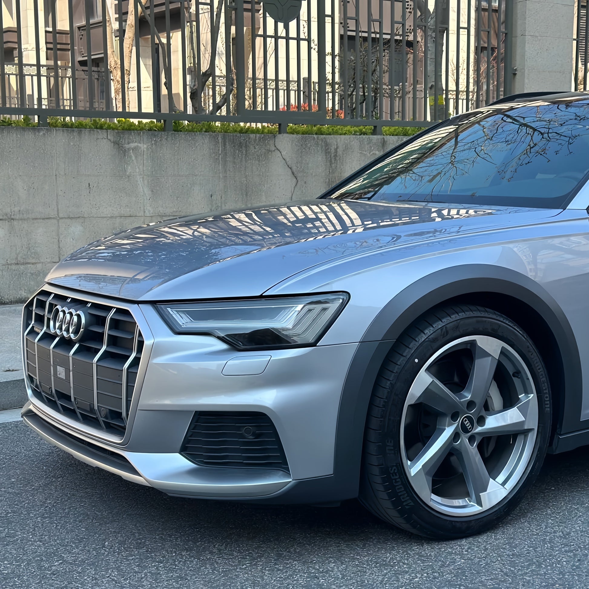 Anole Glossy Metallic Florett Silver Car Vinyl Wrap 24