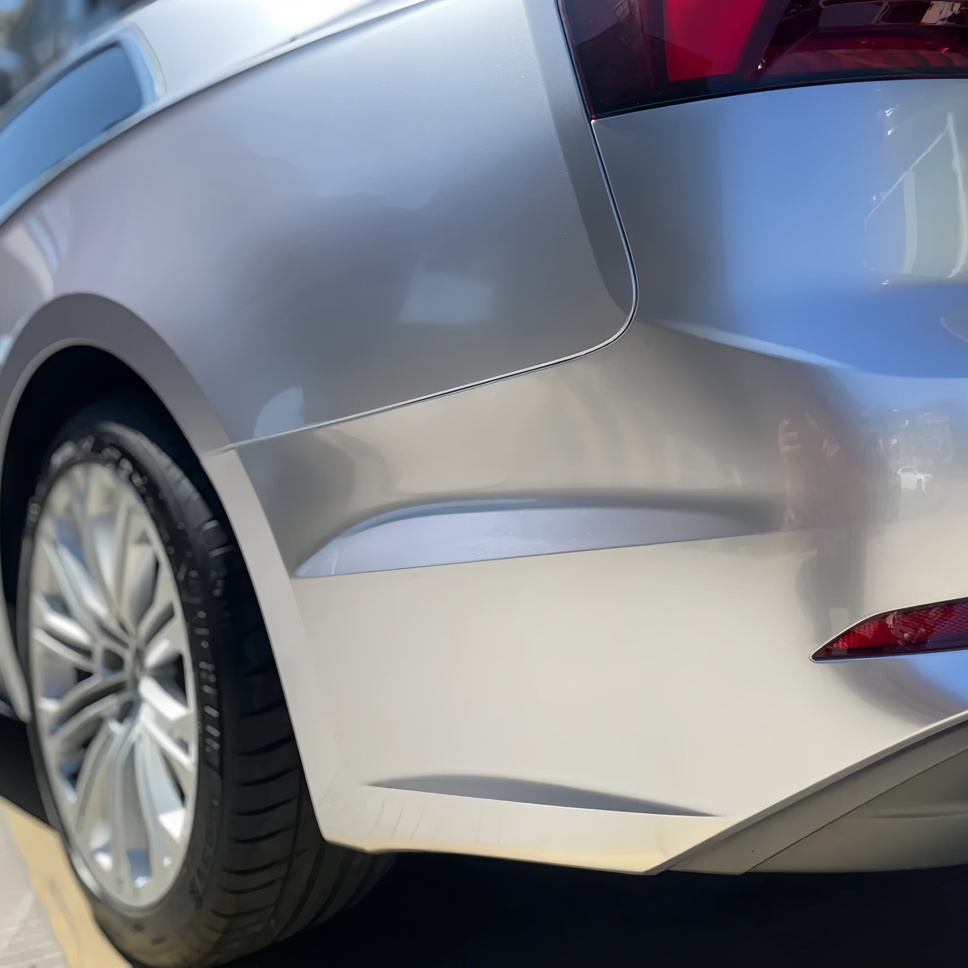 Anole Glossy Metallic Florett Silver Car Vinyl Wrap 9