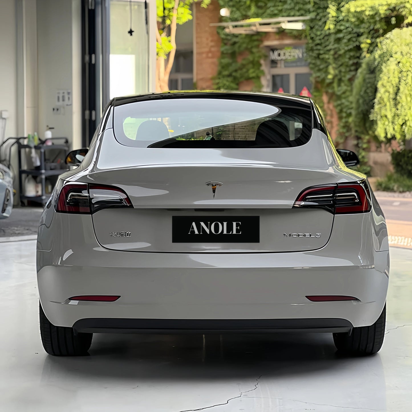 Anole High Glossy Bright Gray Vinyl Car Wrap 14