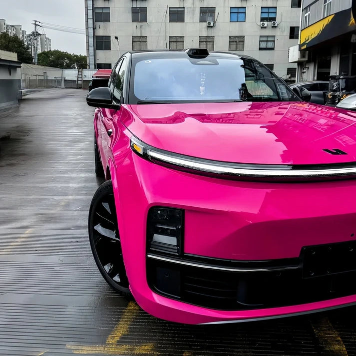 Anole High Glossy Bright Rose Pink Pizzazz Car Vinyl Wrap