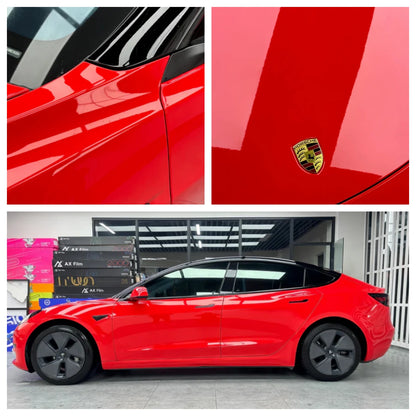 Anole High Glossy Ferrari Red Vinyl Car Wrap 10