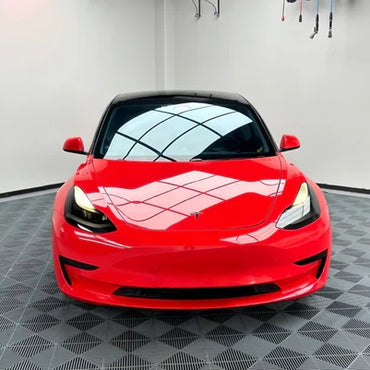 Anole High Glossy Ferrari Red Vinyl Car Wrap 5