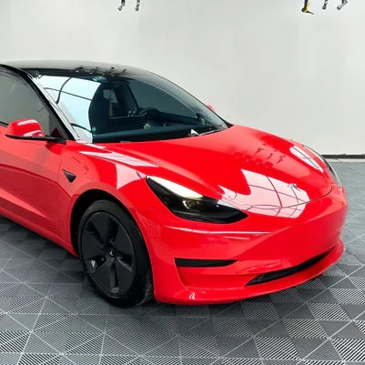 Anole High Glossy Ferrari Red Vinyl Car Wrap 7