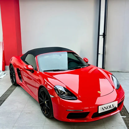 Anole High Glossy Ferrari Red Vinyl Car Wrap 9